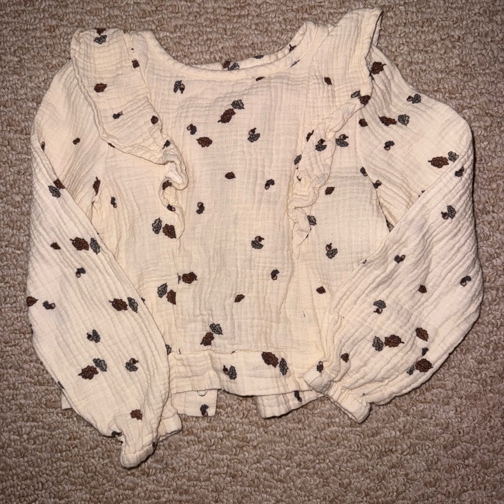 Grayson Collective Cream Floral Long Sleeve Top